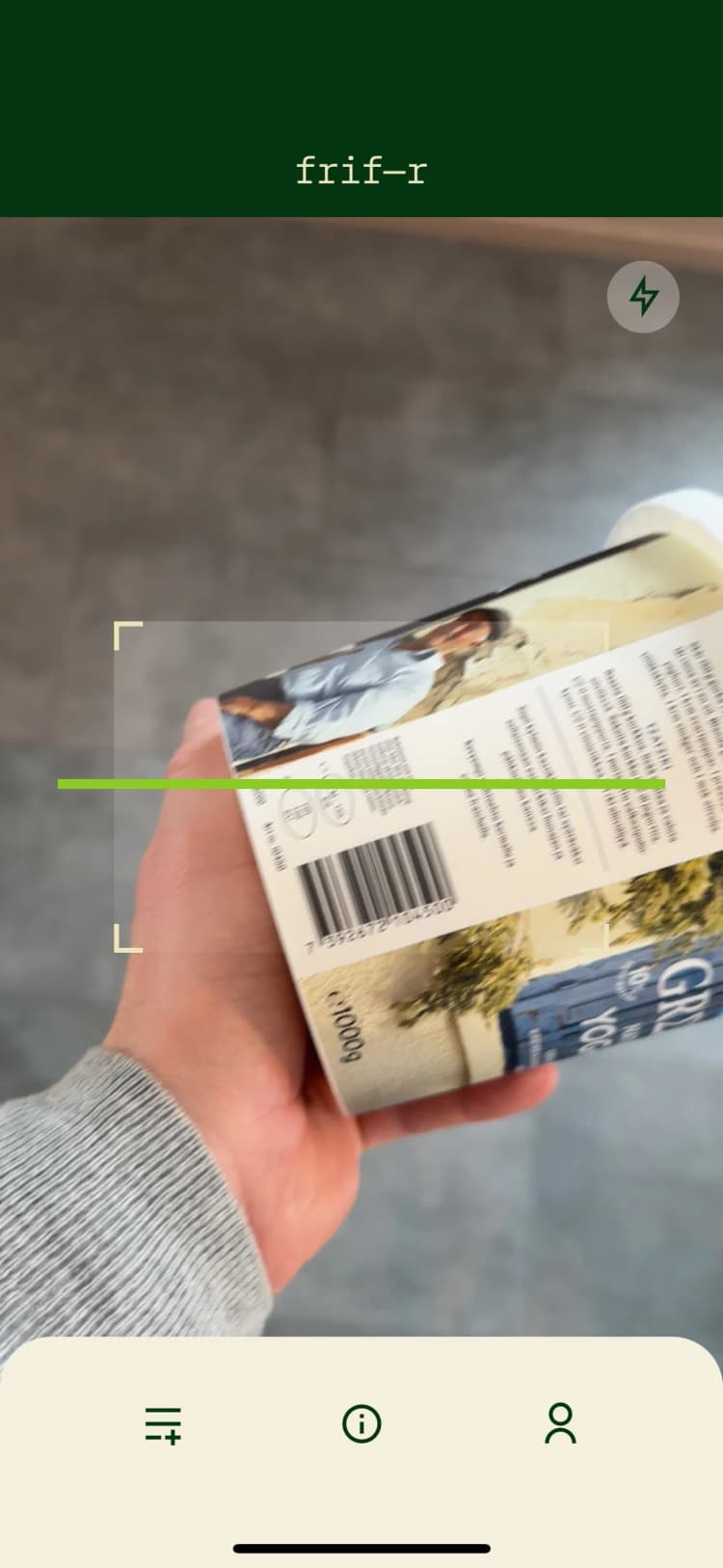Produktlista i Frifor-appen