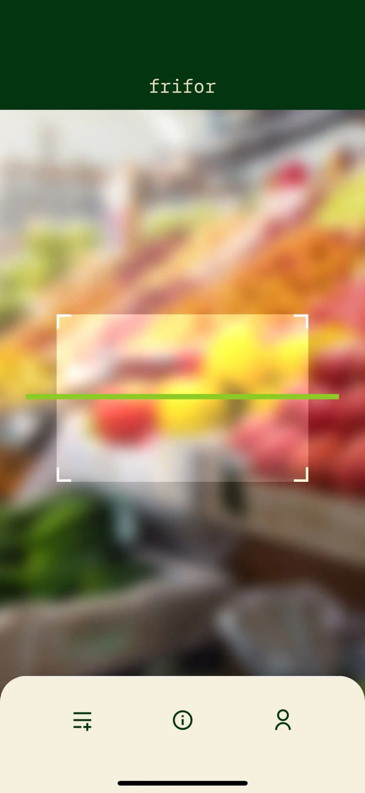 Skærmbillede fra Frifor-appen
